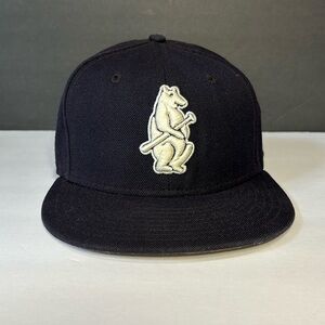 Chicago Cubs Cooperstown Collection New Era Fitted Hat Throwback Logo